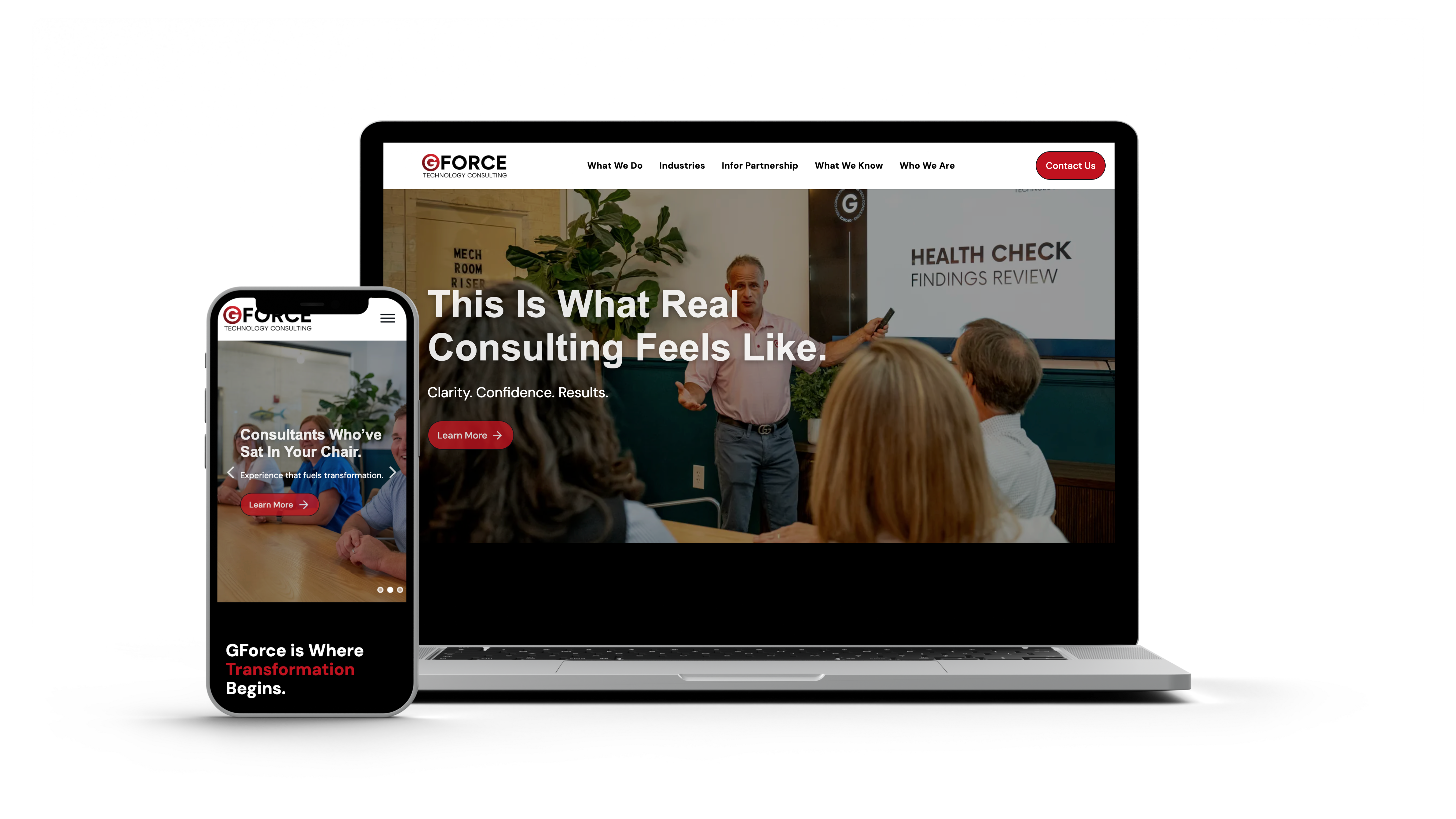 GForce Technology Consulting homepage redesign preview