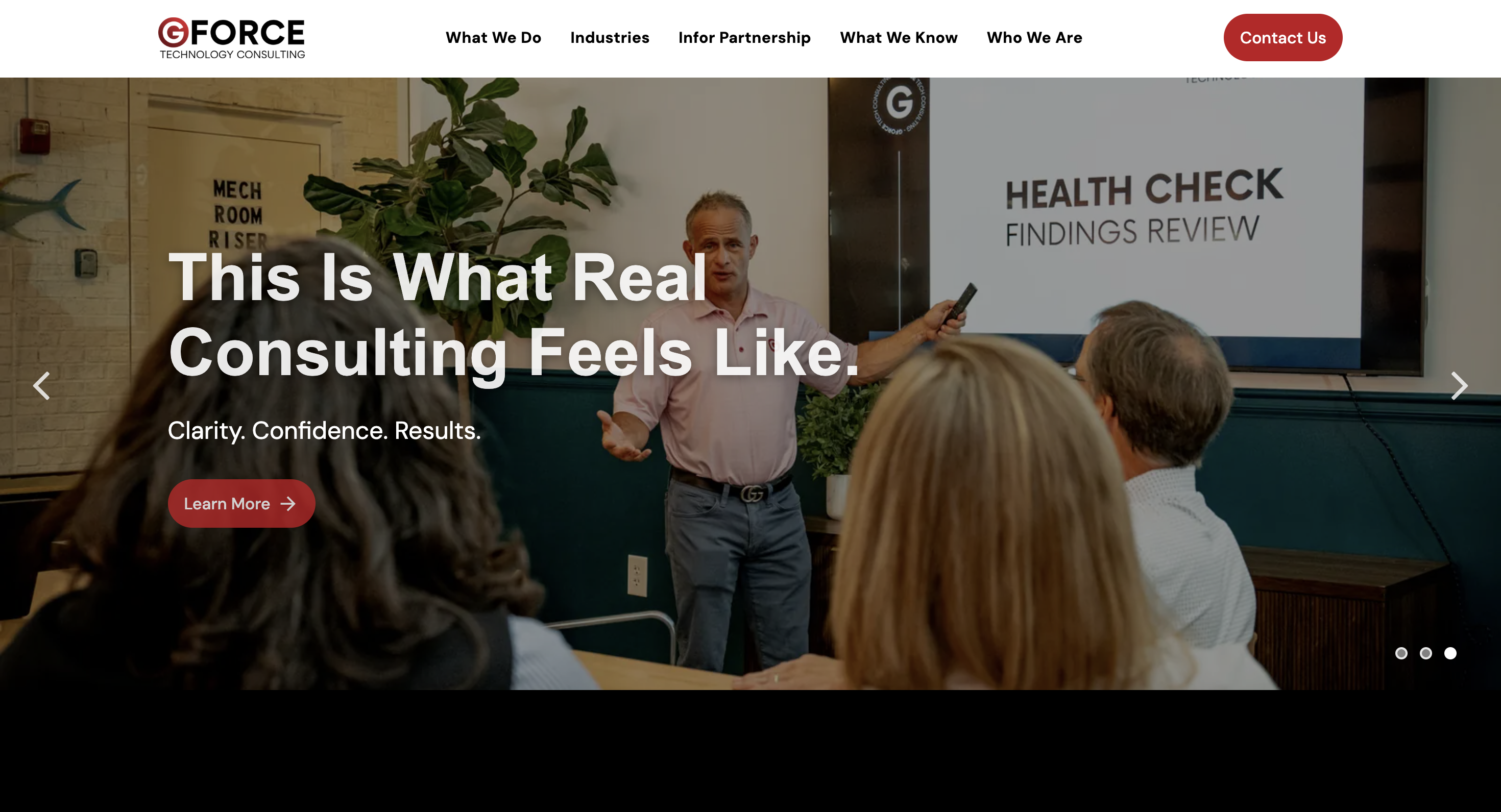 GForce Technology Consulting homepage redesign preview
